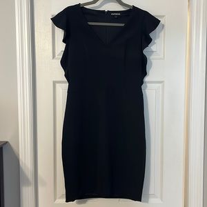 Express Flutter Sleeve Mini Dress